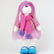 ZuzuHappyToys Handmade Stuffed rabbit doll girl 14.5 inch