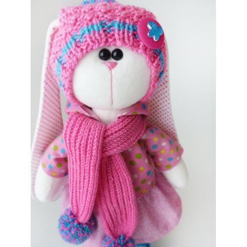  Stuffed bunny doll 14.5 inch, handmade by ZuzuHappyToys