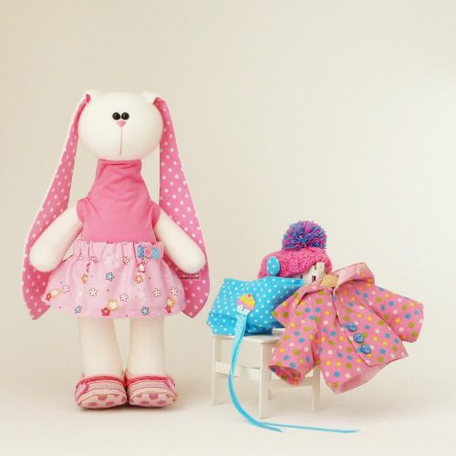  Easter bunny doll 14.5 inch, handmade by ZuzuHappyToys (127)