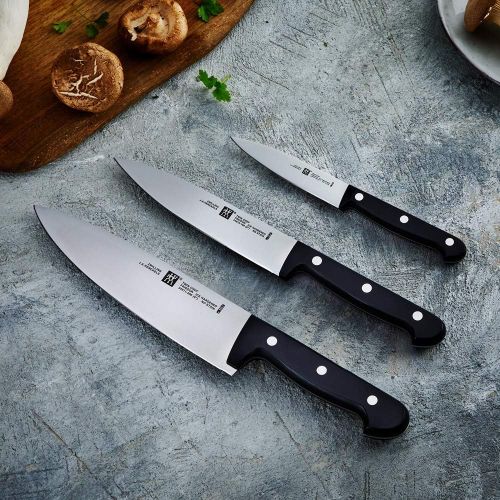  Zwilling Twin Chef 34930-006-0 Messerset, 3 teilig, schwarz, Koch- Fleisch und Spickmesser