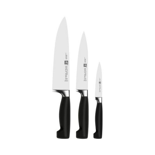  ZWILLING 35048-000-0 VIER STERNE Messerset, 3-teilig & 30795-180-0 Twin Pollux Chinesisches Kochmesser, 18,5 cm