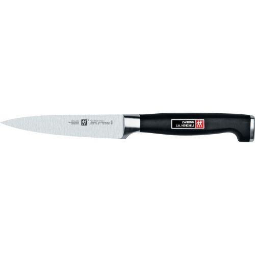  Zwilling 30070-101-0 Twin Four Star II Spick und Garniermesser, Rostfreier Spezialstahl, Zwilling Sonderschmelze, Kunststoff, Edelstahlapplikation, 100 mm, schwarz