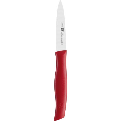  Zwilling 38601090 Twin Grip Spick und Garniermesser, Friodur Klinge, 90 mm, rot