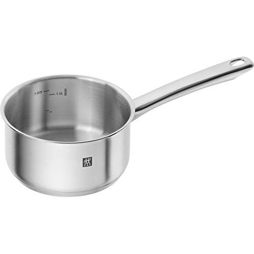  Zwilling 71030-000-0 Flow Topfset, 5-teilig, Glasdeckel, induktionsgeeignet, spuelmaschinengeeignet, Rostfreier 18/10 Edelstahl