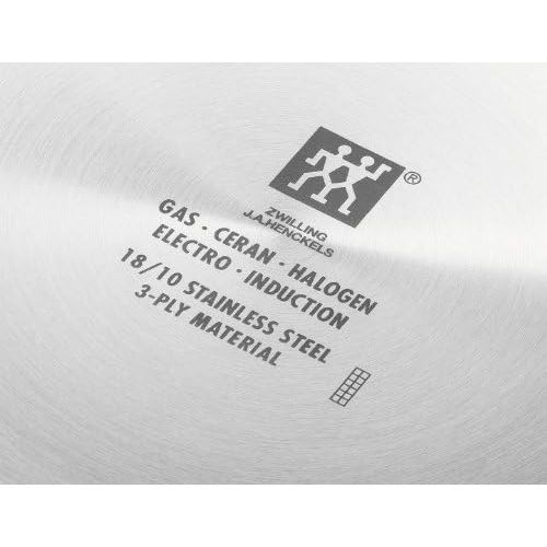  ZWILLING Wok, Inkl. Glasdeckel und herausnehmbarer Gittereinsatz, Induktionsgeeignet, Ø 32 cm, Edelstahl, Plus