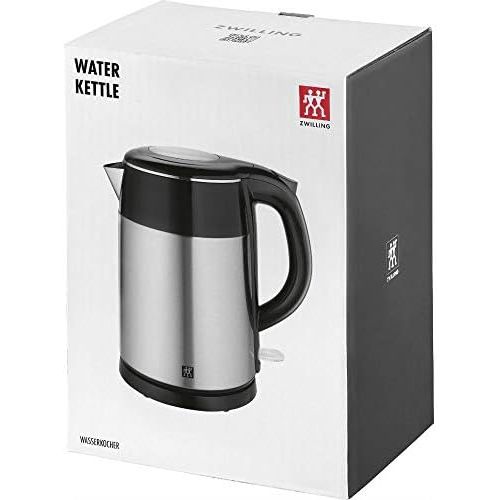  ZWILLING Wasserkocher, 1,2 Liter, 1.550-1.850 Watt, Edelstahl/Kunststoff, Schwarz