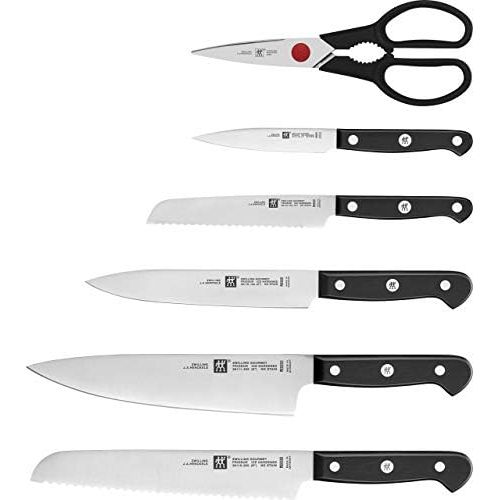  [아마존베스트]ZWILLING 36133-000-0 Gourmet Self-sharpening knife block, dark brown, 7-part