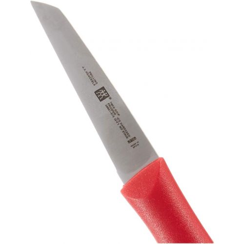  [아마존베스트]Zwilling Twin Grip Vegetable Knife 70mm (Friodur Blade Red Plastic Handle