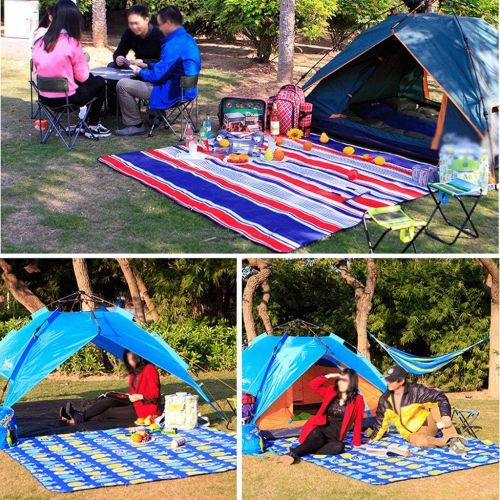  Zxb-shop Creative Outdoor Picnic Mat Waterproof Fleece Fabric Picnic Mat Lawn Beach Cushion (Color : C)