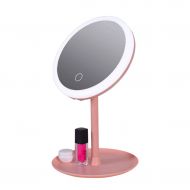 Zxbshop-Makeup Mirrors LED Makeup Mirror Rechargeable Makeup Mirror Desktop Desktop Makeup Mirror
