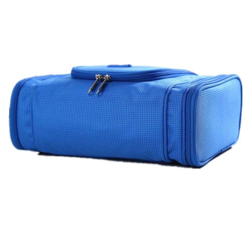  Zxcvlina Multifunctional Hanging Toiletry Bag Blue Casual Portable Cosmetic Bag for Travel Accessories Shampoo Body Wash Personal Items Storage with Hanging Hook and Zipper Storage