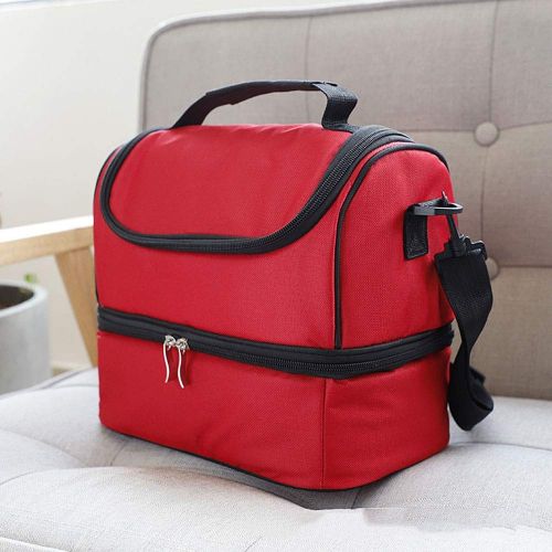  Zxcvlina Camping Cooler Box Waterproof Insulated Ice Chest with Shoulder Strap Portable Soft Pack Cool Box with Ice Retention for Family Camping Picnic Beach (Color : Red, Size : 2