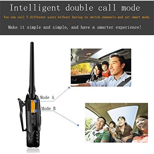  [아마존베스트]Zxh Interphone Walkie Talkie, Outdoor 50 Km Handheld UV Two-Segment Intercom Waterproof Engineering Property Walkie (1 Pair)