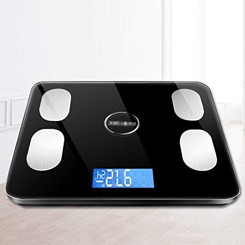  Zxwzzz High-Precision Digital Weight Scale Bathroom Scales with Step-by-Step Technology, Backlit Display, 180kg / 400lb / 28st (Color : Black)