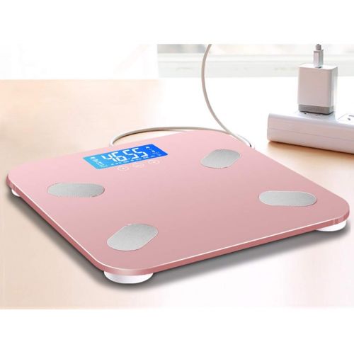  Zxwzzz Rechargeable Body Fat Scale Intelligent Electronic Weighing Scale Household Body Scale (Color : Blue)