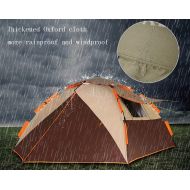 Zxyan Tent Windproof Waterproof Camping Tent 3-4 People Outdoor Camping Tent Waterproof Instant Tents Vacation Sun Shelter for Hiking Travel Mountaineering Rainfly Outdoor Camping