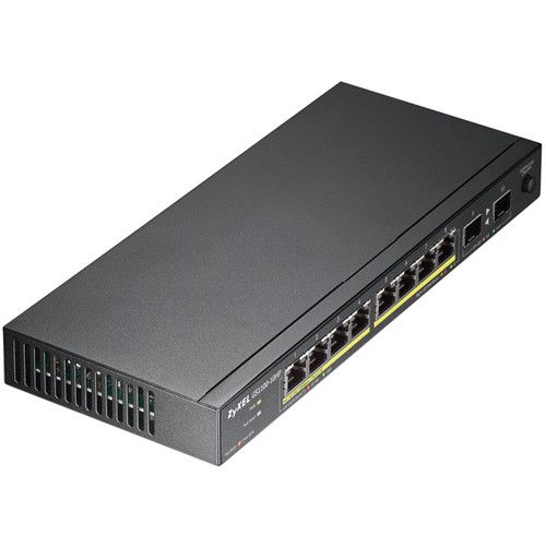  ZyXEL GS1100 8-Port GbE Unmanaged PoE Switch with GbE Uplink