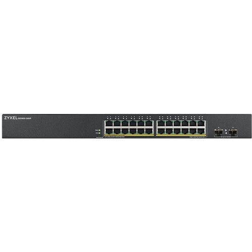  ZyXEL GS1900-24HPV2 24-Port Gigabit PoE+ Complaint Managed Switch with SFP