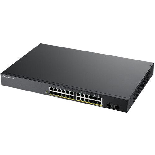  ZyXEL GS1900-24HPV2 24-Port Gigabit PoE+ Complaint Managed Switch with SFP