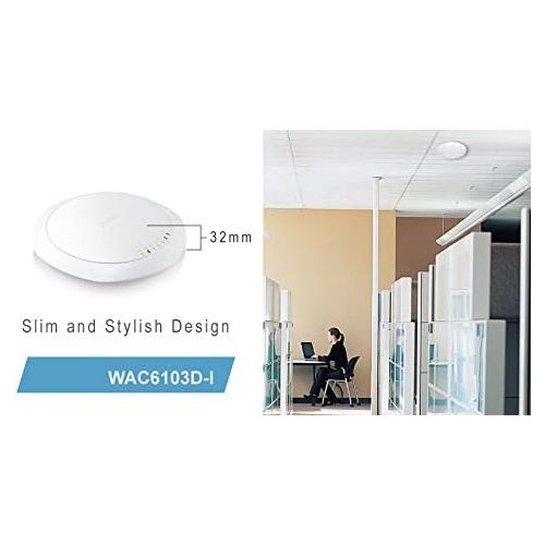  ZyXEL Zyxel WiFi 11ac Wave 2, 3x3 Managed Access Point, PoE, MU-MIMO, Dual Band, 802.11ac, Unified, Manage with USG, UAG, or NXC Series (NWA5123-AC HD)