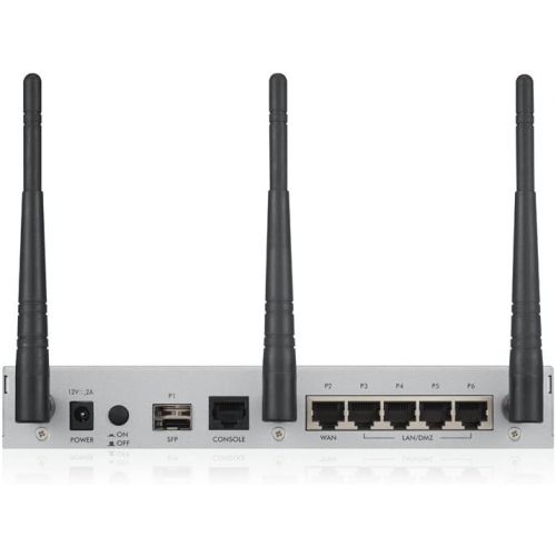  ZyXEL Zyxel Next Generation VPN Firewall with 1 WAN, 1 SFP, 4 LANDMZ Gigabit Ports and 802.11acn WiFi [USG20W-VPN]