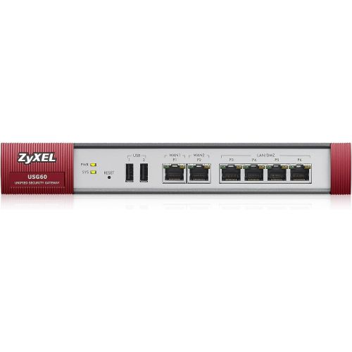  ZyXEL Zyxel Next Generation VPN Firewall with 1 WAN, 1 SFP, 4 LANDMZ Gigabit Ports and 802.11acn WiFi [USG20W-VPN]