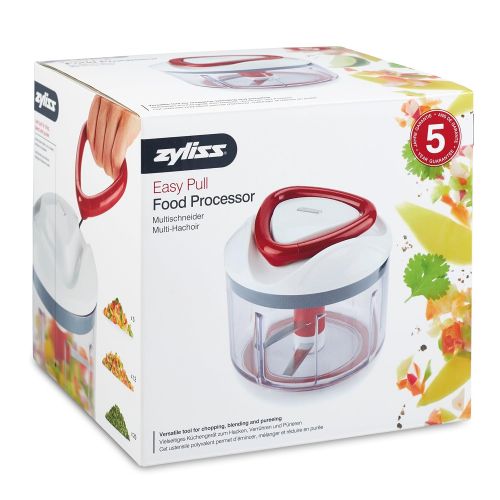  Zyliss ZYLISS Easy Pull E910015 ultimativer Universalhacker, Multizerkleinerer zum Vermengen, Zerkleinern und Puerieren. Mit extra scharfen Klingen im patentierten Swiss Design. 750 ml.