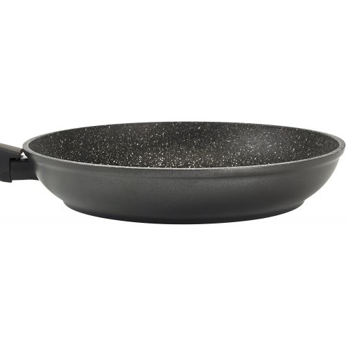  Zyliss 3-Fach-Antihaftbeschichtete Aluminium-Pfanne, Granitoberflacheneffekt fuer gesundes Kochen und Braten ohne Fett - Ø 28 cm, fuer alle Herdarten geeignet., Schwarz