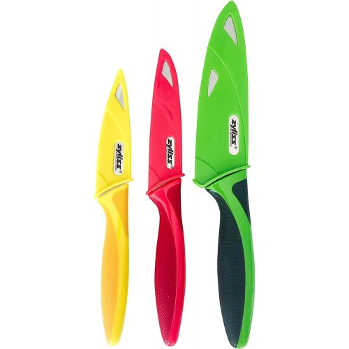  ZYLISS 3 Piece Value Knife Set with Sheath Covers, Stainless Steel