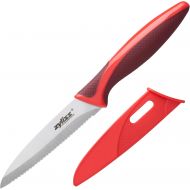 ZYLISS Serrated Paring Knife, 3 3/4-Inch Stainless Steel Blade, Red