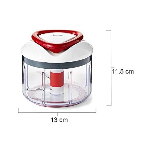  [아마존베스트]Zyliss Stainless Steel and Plastic Easy Pull Food Processor, 750 ml - White/Grey/Red