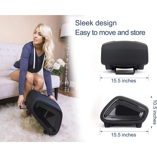  Zyllion Foot Massager with Heat  Shiatsu Rolling Kneading Feet Massage Machine for Deep Tissue Muscle Relief, Neuropathy, and Plantar Fasciitis, ZMA-21BK (Black)