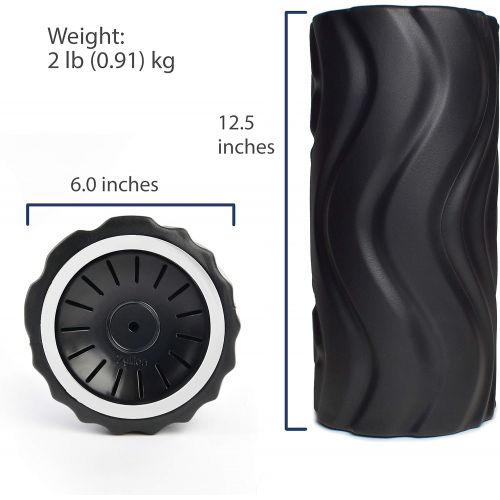  Zyllion Vibrating Foam Roller 4 Intensity Settings  Rechargeable High Density Massager Post Workout Muscle Recover, Myofascial Release Deep Tissue Massage, ZMA-22