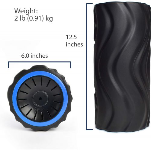  Zyllion Vibrating Foam Roller 4 Intensity Settings  Rechargeable High Density Massager Post Workout Muscle Recover, Myofascial Release Deep Tissue Massage, ZMA-22