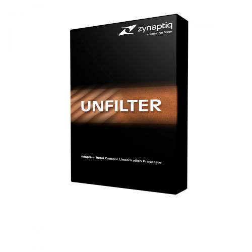  Zynaptiq},description:UNFILTER is a real-time plug-in that removes filtering effects, such as comb filtering, resonance, or excessive equalization - effectively linearizing the fre