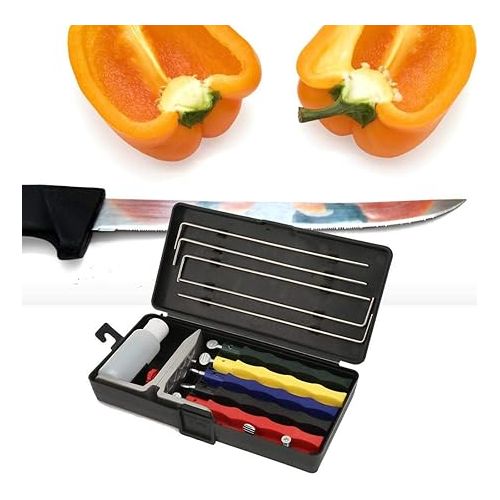  Fix-angle Knife Sharpener Kit, Kitchen Professional Sharpening System Tools for Chef Home