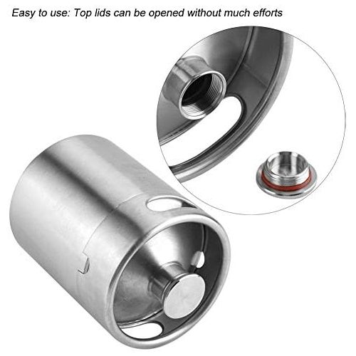  Zyyini Beer Pot, Mini Stainless Steel Beer Keg Suitable For Storing Beer, Used In Party Barbecue With Friends Or Family（3.6L)(2L)