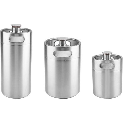  Zyyini Beer Pot, Mini Stainless Steel Beer Keg Suitable For Storing Beer, Used In Party Barbecue With Friends Or Family（3.6L)(2L)