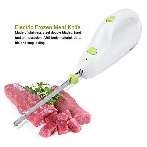  [아마존베스트]Zyyini Electric bread knife, electric frozen meat knife, portable stainless steel blade, electric meat knife suit for cutting meat, bread, cheese, vegetables and fruit.