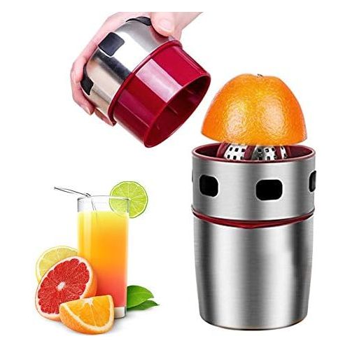  [아마존베스트]Zyyini Squeezer, Manual Hand Press with Strainer and Container, Hand Press Citrus Orange Squeezer for Lemon, Lime, Citrus