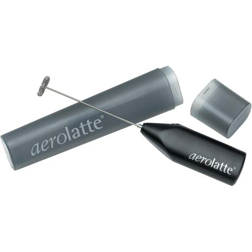  Aerolatte Milk Frother To Go with Travel Storage Case, The Original Steam-Free Frother, Black