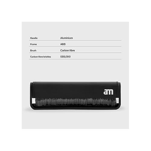  AM Clean Sound Record Brush - Anti-Static Ultra Fine Carbon Fibre, Record Cleaner for Music Lovers, Effectively Lifts Dust & Reduces Friction, Record Cleaning