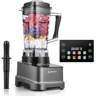 Amzchef Professional Blenders for Kitchen, 2000 Watts Home and Commercial Blender with Timer, Innovative LED Panel, 8 Functions for Smoothies, Shakes & More, 10 Speeds & Pulse, 68 oz. Pitcher, Silver