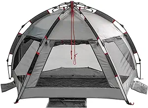 apollo walker Beach Tent Sun Shelter 3-4 Person Easy Setup Portable Sunshade Canopy Large,Extended Floor,Stakes,Sand Pockets,UPF 50+ Waterproof Windproof Outdoor Camping Fishing Picnic