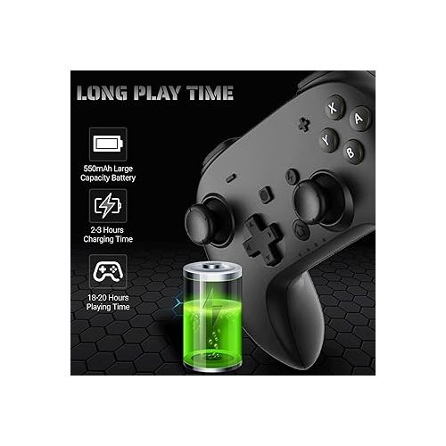  arVin Bluetooth Controller for iPhone/iPad/iOS/Android/Tablet/Switch Controller, Wireless Gaming Gamepad for iPhone 15/14/13/12, Samsung Galaxy S22/S21/S20 Ultra with Phone Holder, Back Button, Turbo