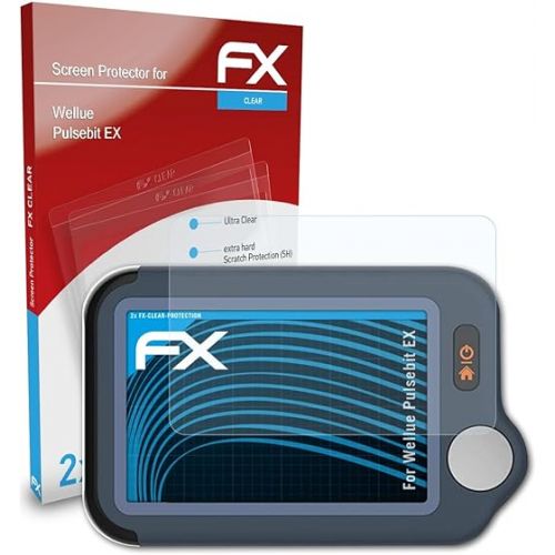  atFoliX Screen Protection Film compatible with Wellue Pulsebit EX Screen Protector, ultra-clear FX Protective Film (2X)