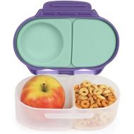 b.box Snack Box for Kids & Toddlers: 2 Compartment Snack Containers, Mini Bento Box, Lunch Box. Leak Proof, BPA free, Dishwasher safe. School Supplies. Ages 4 months+ (Lilac Pop, 12oz capacity)