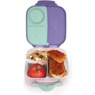 b.box Mini Lunch Box for Kids: Lunch Snack Container with 2 Leak Proof Compartments. Ages 3+ School Supplies, BPA Free (Lilac Pop, 4¼ cup capacity)