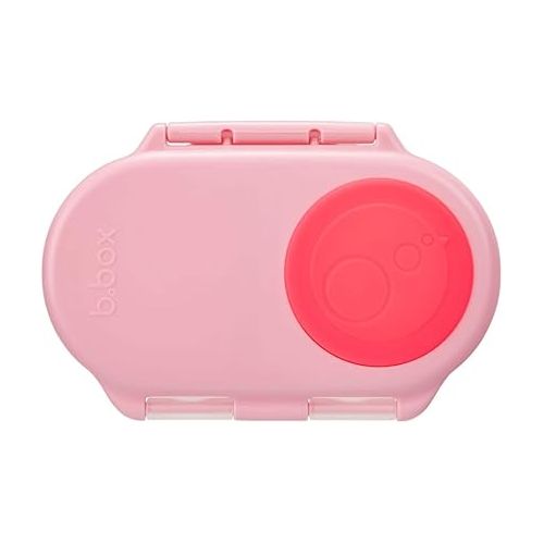  b.box Snack Box for Kids & Toddlers: 2 Compartment Snack Containers, Mini Bento Box, Lunch Box. Leak Proof, BPA free, Dishwasher safe. School Supplies. Ages 4 months+ (Flamingo Fizz, 12oz capacity)