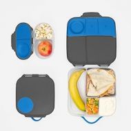 b.box Kids Lunch & Snack 3-Pack. Includes Matching Lightweight Bento Lunch Box, Mini Lunch Box & Snack Box for Kids and Toddlers. School Supplies (Blue Slate)